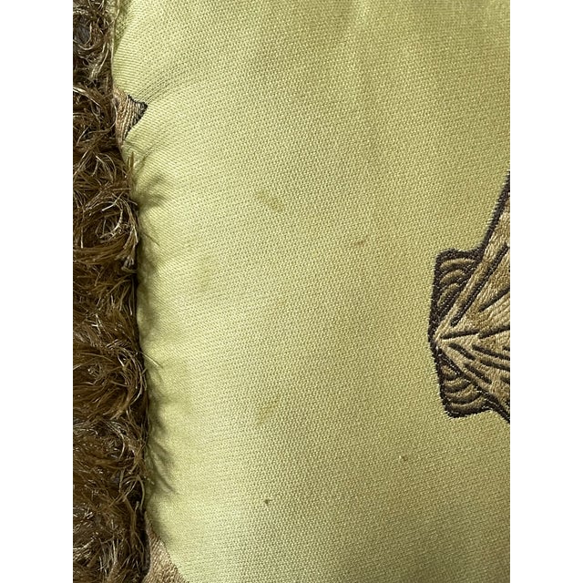 1970s 4 Lovely Brocade Sea Shell Pillows With Fringes For Sale - Image 5 of 8