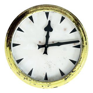 Large Industrial Factory Clock, 1930s For Sale