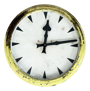 Large Industrial Factory Clock, 1930s