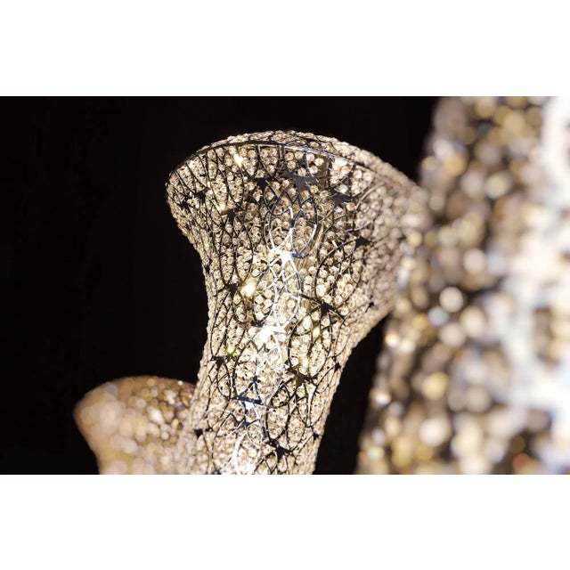 Metal Steel & Crystal Exclamation Arabesque Da Terra Lamp from Vgnewtrend For Sale - Image 7 of 11