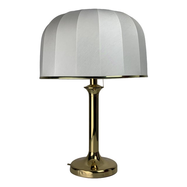 Mid-Century Hollywood Regency Brass Mushroom Table Lamp, Vienna, Austria, 1960s For Sale