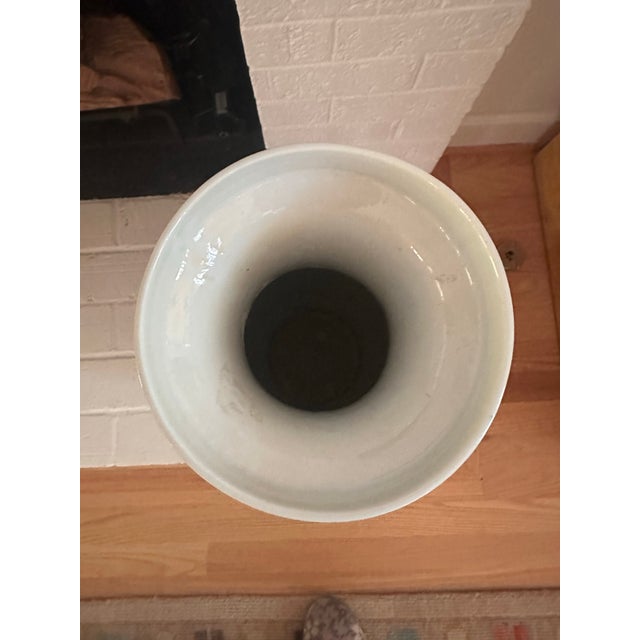 Mid-Century Hollywood Regency Chinoiserie Floor Vase or Umbrella Stand 24” For Sale In Raleigh - Image 6 of 12