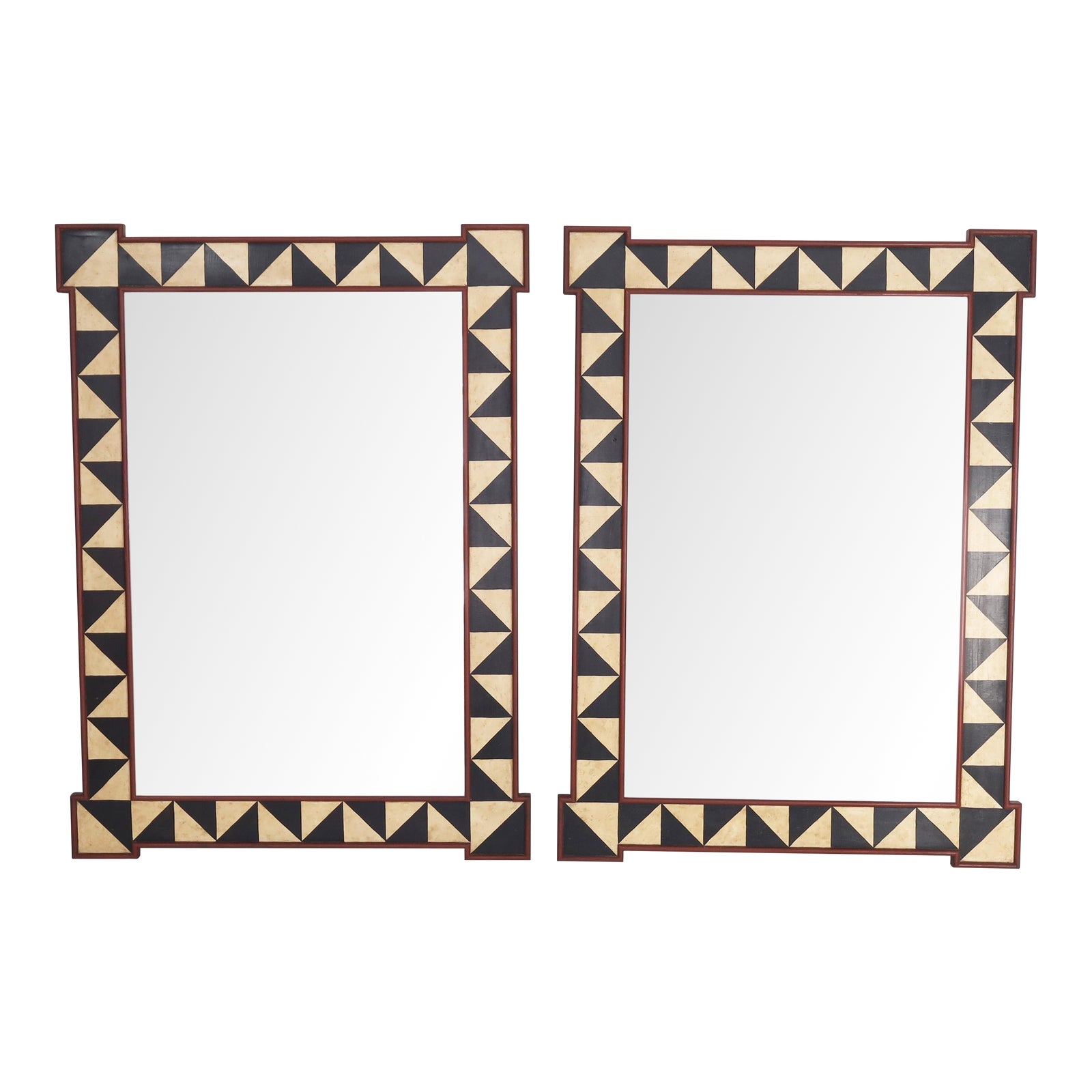 Pair of Large Wall Mirrors With Painted Frames Chairish