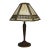 Bradley & Hubbard Arts & Crafts 6 Panel Slag Glass Table Lamp C1920 For Sale
