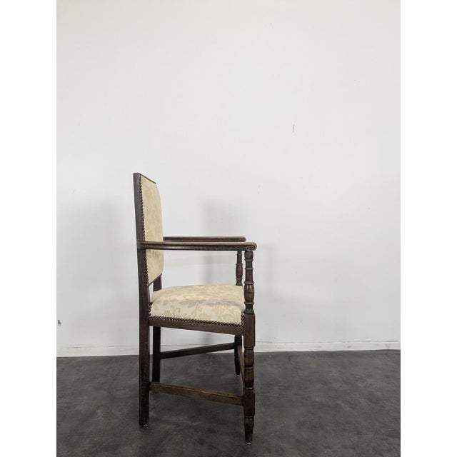 Vintage Carved Armchair from Dudouyt For Sale - Image 3 of 5