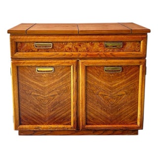 Mid-Century Broyhill Walnut Bar Cabinet / Server Credenza Buffet For Sale