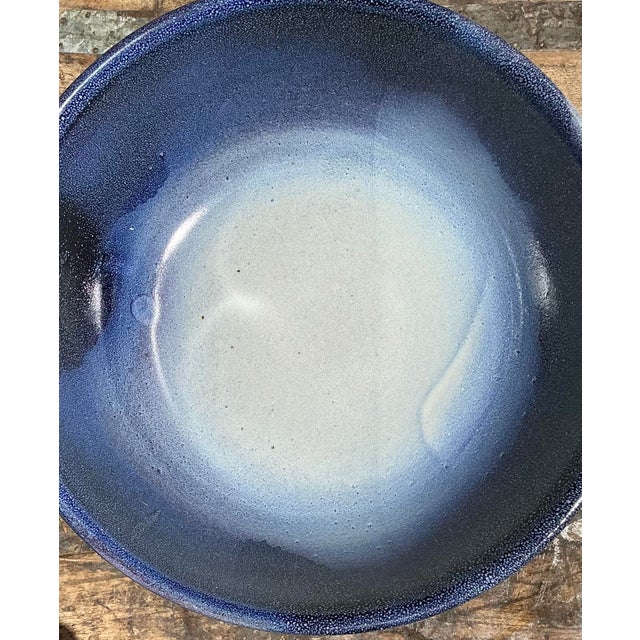 Add a touch of artisanal modernism to your home with this striking original studio pottery bowl. Expertly wheel-thrown,...