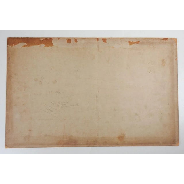1920's Portrait of Woman Watercolor Painting For Sale In Seattle - Image 6 of 6