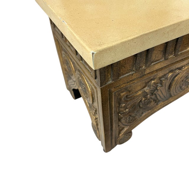 Vintage Large Carved Giltwood Florentine Style Decorative Box For Sale - Image 6 of 11