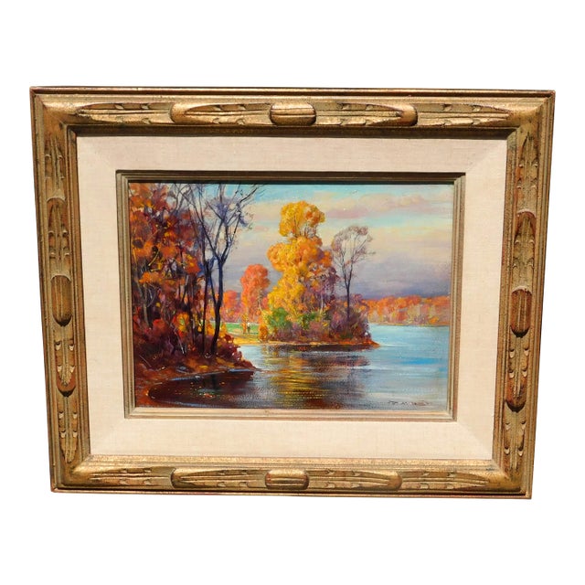 Frank M Lamb B.1861 Mass. Artist, Oil Painting For Sale