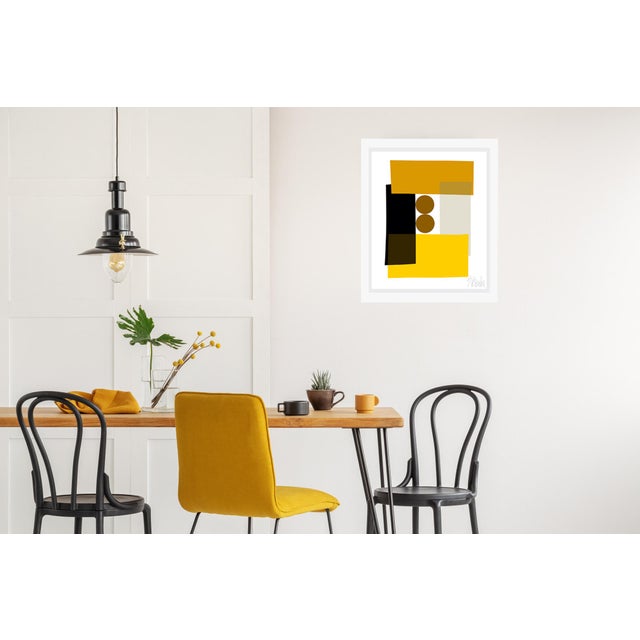 Mid-Century Modern Yellow Tuxedo Fine Art Print 35" X 45" by Liz Roache For Sale - Image 3 of 7