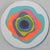 Labeling The Anthropocene 2 by Nicole Hyde | Acrylic on Paper on Cradled Panel Abstract circular shapes. For Sale