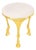 Postmodern Hoof Foot Upholstered Tripod Stool For Sale