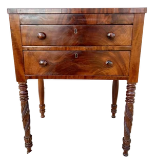 A Late Federal Mahogany Work Table Signed by New York Cabinetmaker George W. Miller, Circa 1825