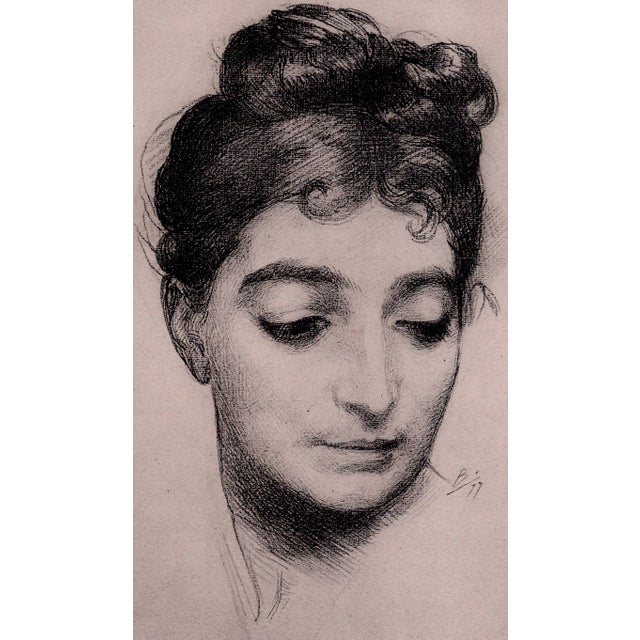 Marie Bracquemond, Portrait, 1899, Original Lithograph For Sale - Image 3 of 9