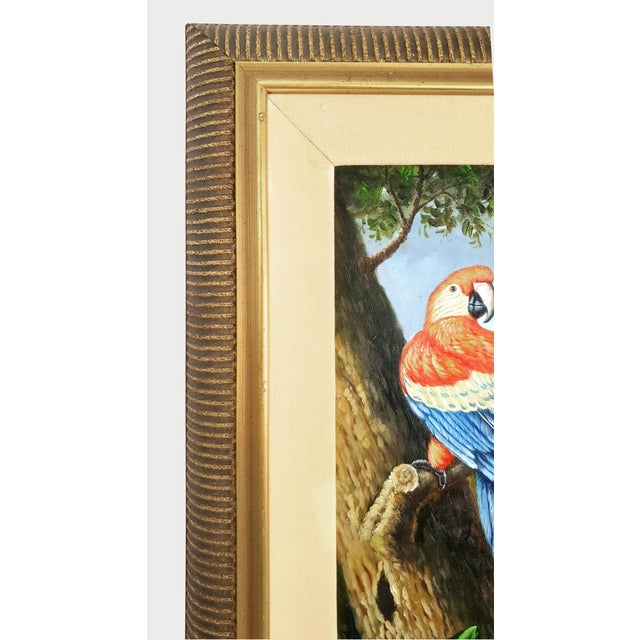 Green Parrot Painting by Girardi 1986 and Designed by Kinder-Harris For Sale - Image 8 of 17