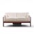 Claudio Salocchi for Sormani Mid Century Rosewood and Bouclé Settee Sofa This settee measures: 54.75 wide x 33.75 deep x...
