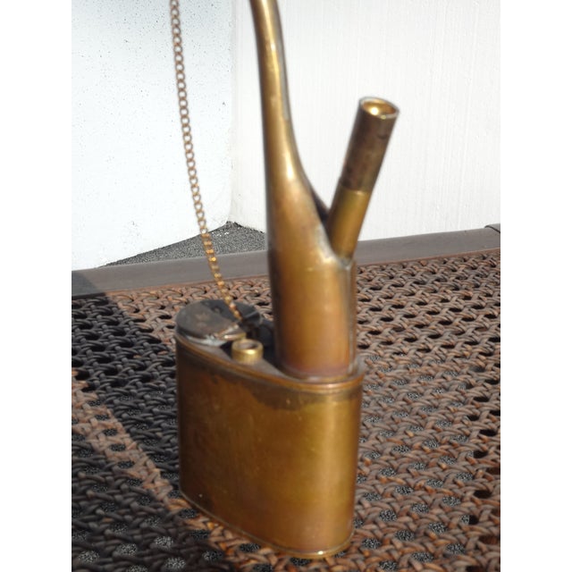 Vintage Chinese Brass Engraved Tobacco Pipe Collectible For Sale - Image 11 of 16