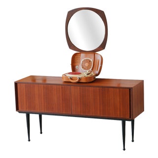 Vintage Vinyl Cabinet in Teak, 1960s For Sale