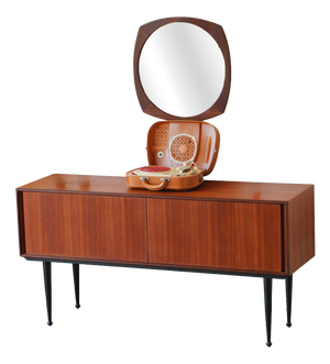 Vintage Vinyl Cabinet in Teak, 1960s