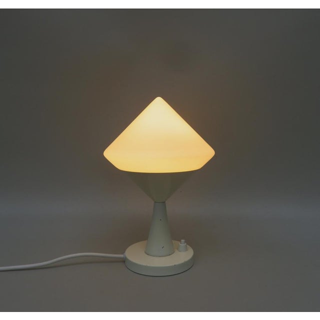 Small Space Age Table Lights in Beige and White, 1970s, Set of 2 For Sale - Image 4 of 18