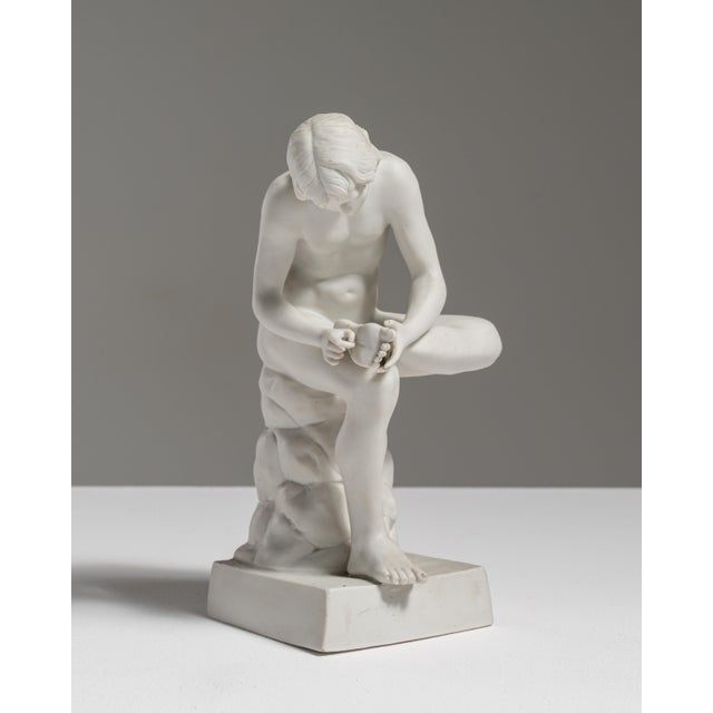 19th Century French Antique White Bisque Porcelain Figure of Spinario For Sale - Image 4 of 15