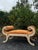 Neoclassical Vintage Neoclassical Orange Velvet Lion Head Banquette With Scrolled Silver-Leaf Arms For Sale - Image 3 of 5