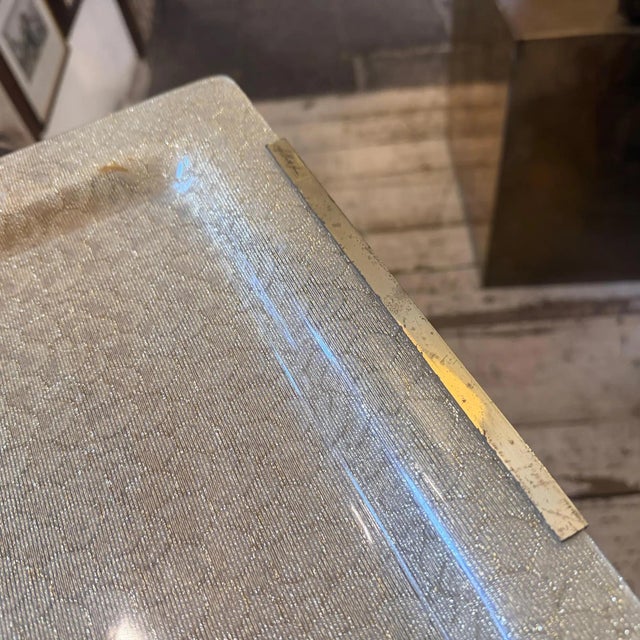 1970s Mid-Century Modern Plexiglass and Gilt Metal Tray by Alberto Sordi For Sale - Image 15 of 17