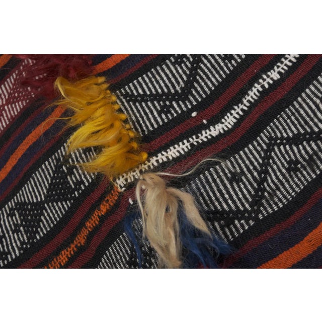 Textile Vintage Colorful Angora Wool Shaggy Rug 3'7" X 5'2" For Sale - Image 7 of 13