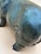Metal Late 20th Century Solid Cast Iron Hippopotamus Sculpture With Green Patinated For Sale - Image 7 of 11