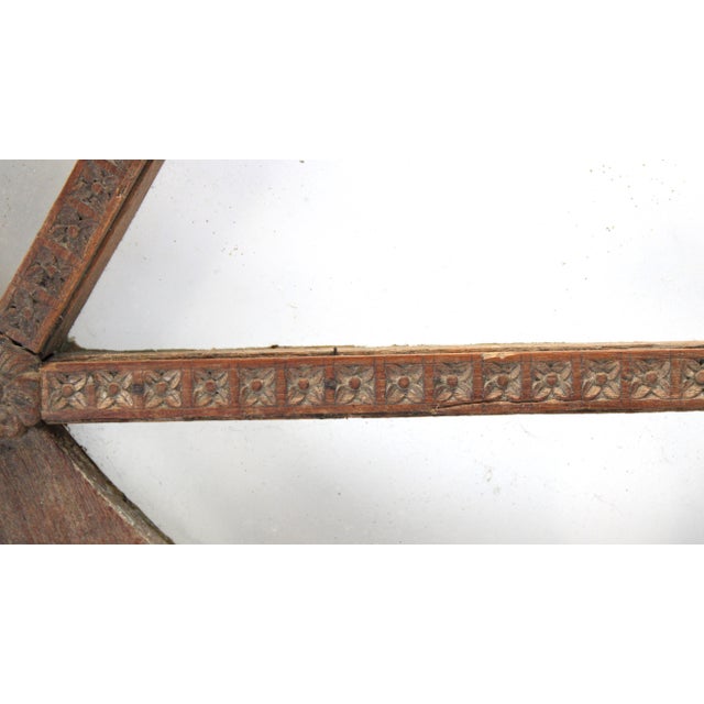 Wood Window With Diamond Flowerette For Sale - Image 4 of 10