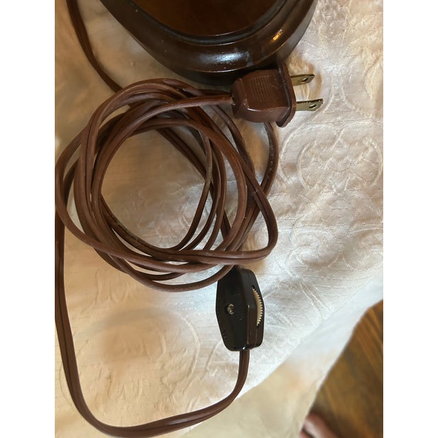 Vintage Empire-Style Double Candlestick Bouillotte Lamp With Walnut Base For Sale In Chicago - Image 6 of 6