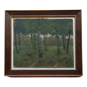 20th Century French Tree Line Painting