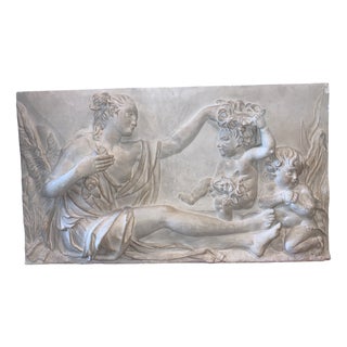 Vintage Bas-Relief in Stucco, 1960s For Sale