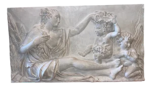 Vintage Bas-Relief in Stucco, 1960s
