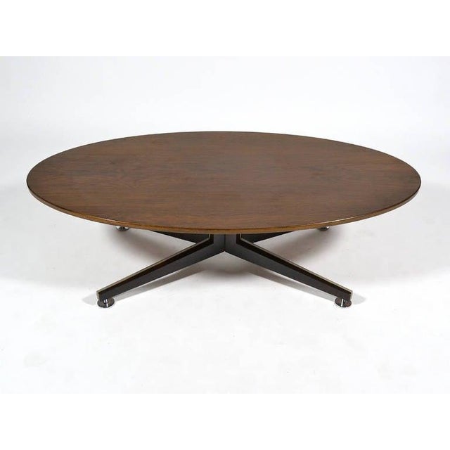 Edward Wormley Elliptical Rosewood Coffee Table by Dunbar For Sale In Chicago - Image 6 of 10