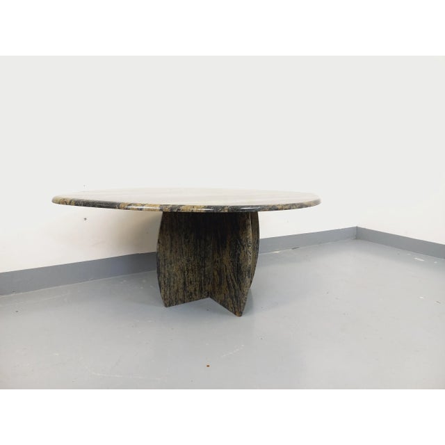 Stone Vintage Oval Marble Coffee Table, 1970s For Sale - Image 7 of 16