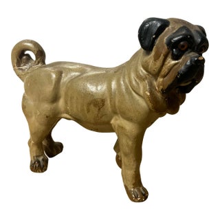 Late 19th Century Victorian Terracotta Model of Standing Pug Dog For Sale