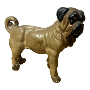Late 19th Century Victorian Terracotta Model of Standing Pug Dog