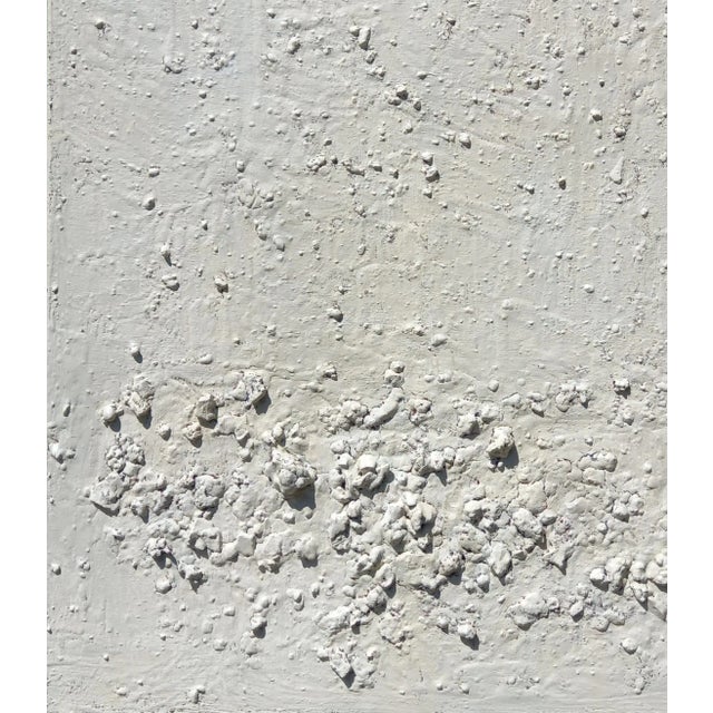 Contemporary 24" X 28" 'California Beach' # 1 - Natural Palette Abstract Relief Seascape / Seaside / Marine Oil Painting / Earth Tones / Pacific Ocean For Sale - Image 3 of 10