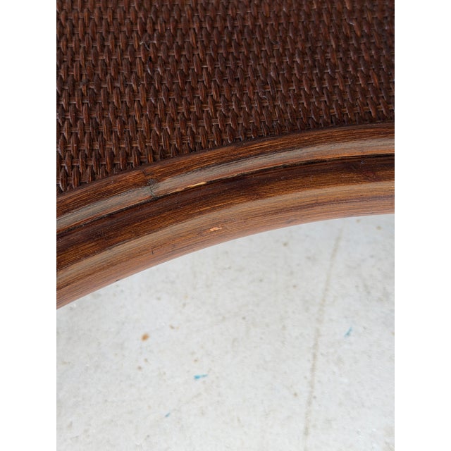 Vintage British Colonial Pagoda Rattan Fretwork Diamond Weave Armoire For Sale In Naples, FL - Image 6 of 12