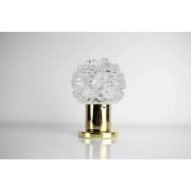 Made in Czechoslovakia. Made of glass, brass. Good original condition. US adapter included. This piece is attributed to...