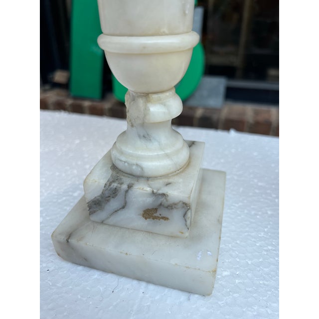 Pair of 1970s Marble Base Detailed Lamps For Sale - Image 4 of 12