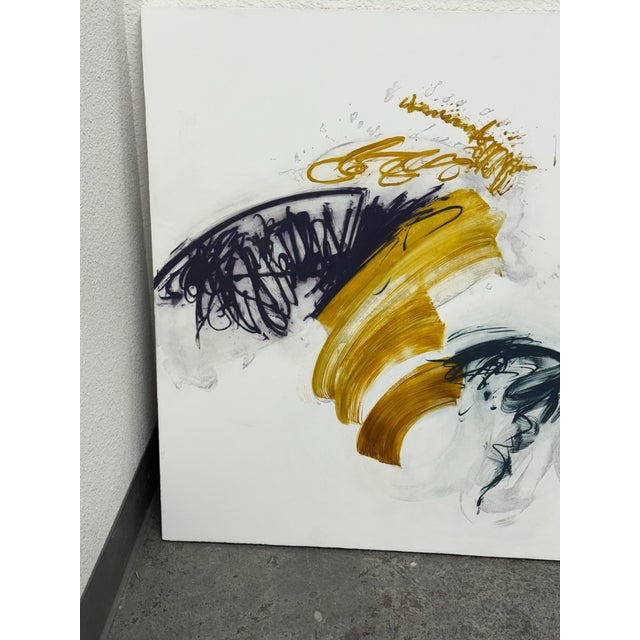 Abstract Jill Moser "Spin" Original Acrylic Canvas Painting For Sale - Image 3 of 12