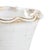 White glazed, fluted, tuscan planter handmade in impruneta, italy 11.3h x 6.5w x 6.5d