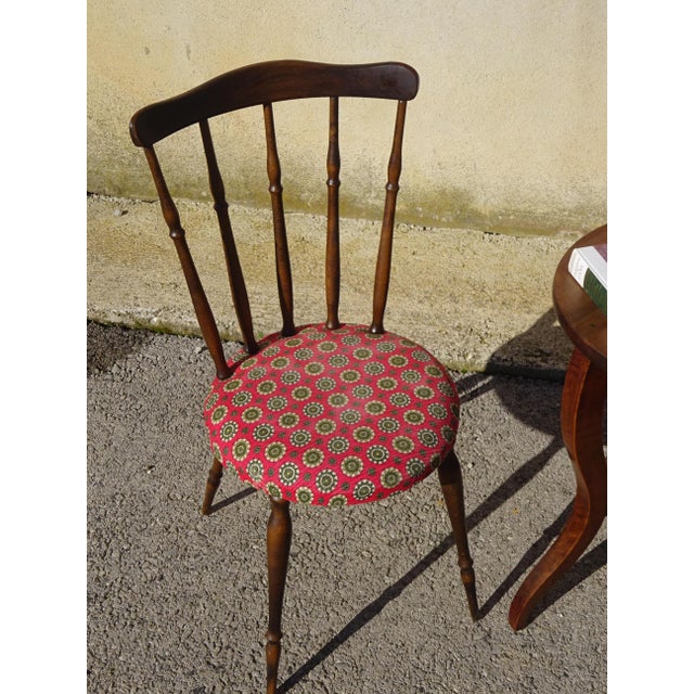 Wood and Fabric Chairs, Set of 2 For Sale - Image 18 of 18
