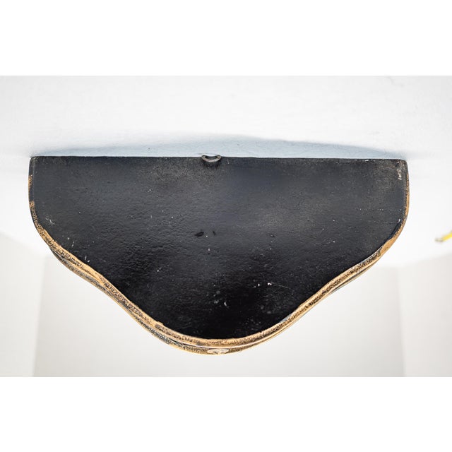 Antique Baroque Black and Gold Wall Mount Shelf With Drawer For Sale In Seattle - Image 6 of 10