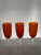 Set of 3 Vintage Orange Satin Glass Pilsner Glasses by Carlo Moretti-- Murano Glass For Sale - Image 9 of 13