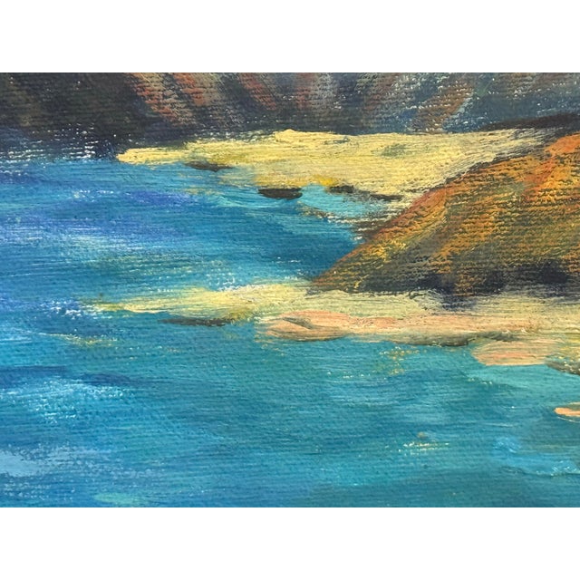 Alfonso Coastal Beach Scene Painting on Canvas For Sale In San Francisco - Image 6 of 12