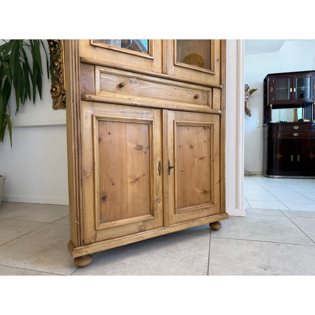 Corner Cabinet in Natural Wood For Sale - Image 9 of 12